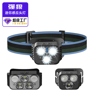 Lampe frontale LED Strong Wolf Mini 2000 mAh rechargeable et réglable pour la pêche, le cyclisme et la course à pied - Product Image 1