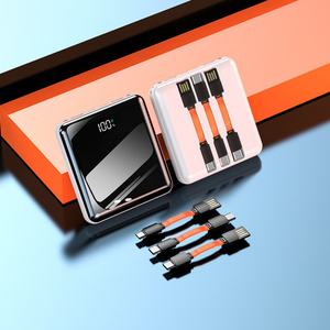 Banco de Energía Portátil de 10000mah 20000mah para Exteriores, Cargador Rápido con Cable USB y Logotipo Personalizado, Venta al Por Mayor de Fábrica - Product Image 5