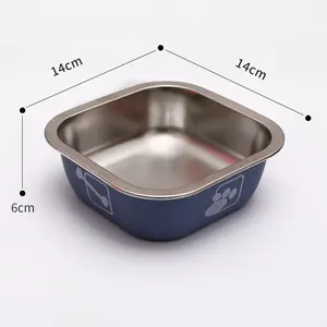 Cuenco para perros y gatos, cuenco de acero inoxidable para mascotas, cuenco antideslizante para derrames de comida para perros, herramienta de alimentación para perros, dispensador de agua para gatos - Product Image 6