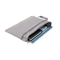 Carpeta de Documentos de Tela Oxford Impermeable Personalizada al por Mayor de una Sola Capa A4, Bolsa de Almacenamiento con Cremallera