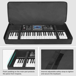 Usine BSCI, vente en gros de roulettes amovibles BSCI, étui souple pour piano électrique 88 touches, sac de transport pour piano numérique électronique. - Product Image 4