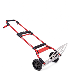 Chariot à main pliable en acier à 2 roues, chariot à plateforme, revêtement en poudre argentée, pliable pour le shopping, l'intérieur, l'extérieur, le déménagement - Product Image 4
