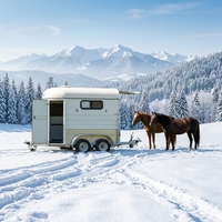 Remorque de transport de chevaux sur mesure, remorque pour 2 chevaux, chargement incliné, remorque pour 2 chevaux à chargement direct, remorque pour chevaux