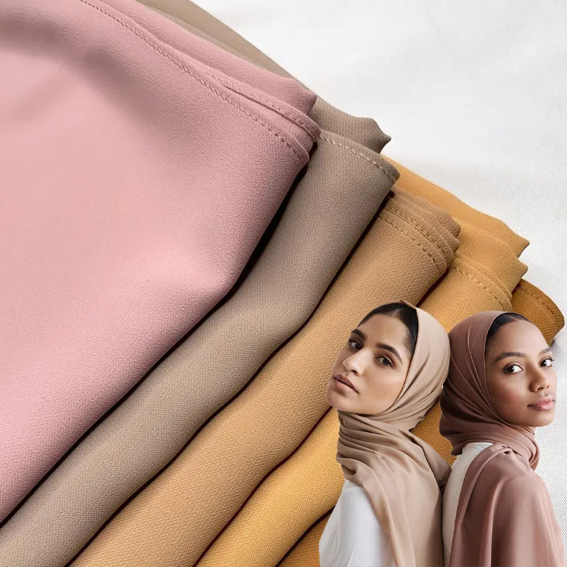 Hijab en mousseline de soie pour femmes musulmanes, châle, diamant, écharpe en mousseline épaisse de qualité supérieure, bulle, mousseline lourde, prêt pour le stock