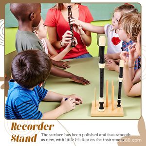 Wooden Recorder Storage Rack <b>Desktop</b> Organizing <b>Shelf</b> Detachable Multi Functional Music Equipment Holder - Product Image 3
