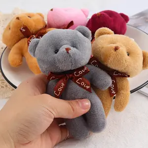 Boneka beruang gabungan, liontin beruang mainan mewah gantungan kunci hadiah anak-anak grosir