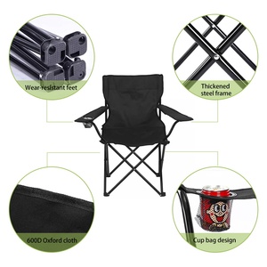 كرسي قابل للطي ومحمول مع مسند ظهر مريح، حاصل على شهادة نظام جودة ISO - Product Image 4