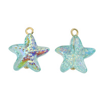 Pendentifs Étoiles de Mer en Verre Colorés de Qualité Supérieure, Breloques Mignonnes à Suspendre pour la Fabrication de Bijoux (Bracelets, Boucles d'Oreilles, Chaînes de Téléphone)