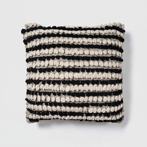 Couleur noire vibrante Style moderne en gros Textile de maison coton tissé à la main élégance Boho housses de coussin à vendre de l'inde - Product Image 1