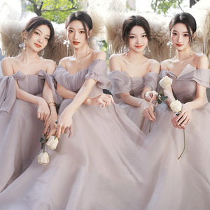 Bridesmaid Dresses Women 2025 Purple Strapless Empire A-Line Chiffon Bridesmaid Gowns Evening Ceremony Adult - Product Image 2