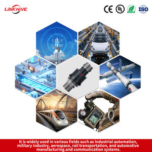 カスタムMIL規格コネクタ ブラッククロームメッキアルミニウム IP67等級 ODU AMC対応 頑丈な小型円形コネクタ - Product Image 6