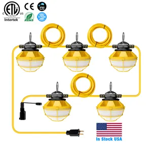 Industrial Led String Lights Work New Selling 50/100Ft 80W Temporary String Lights For 5 Years Warranty Led String Lights Work