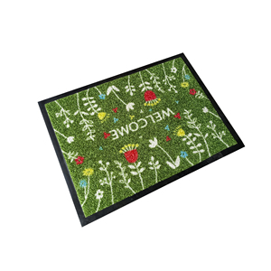 Tapis d'entrée extérieur en caoutchouc robuste avec logo, anti-dérapant, résistant aux intempéries, pour patio et porte d'entrée - Product Image 1