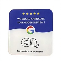 Etiqueta Adhesiva Acrílica Impermeable de 13.56mhz para Reseñas de Google, Etiqueta NFC para Mesa