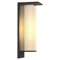 Applique murale solaire LED classique étanche avec base en acier inoxydable et diffuseur en polycarbonate pour usage extérieur en jardin