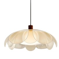 Lustre LED de style français vintage, haut de gamme, en forme de pétale, pour restaurant, bureau, chambre, comptoir de bar et table à manger, couleur crème