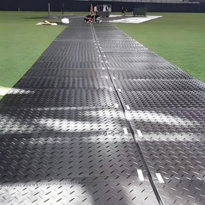 แผ่นรองพื้นแบบยืดหยุ่นสำหรับงานหนัก UHMWPE HDPE สำหรับงานก่อสร้าง แผ่นปูพื้นชั่วคราวสำหรับจอดรถ ป้องกันหญ้า ป้องกันพื้นถนน - Product Image 2