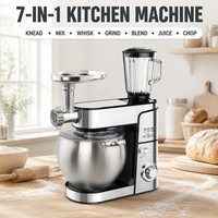 Robot culinaire électrique commercial 7 en 1, 12L, 2000W, multifonction, avec hachoir à viande et mixeur pour boulangerie