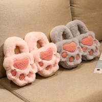 Chaussons personnalisés pour femmes, mignons, en fourrure, en forme de griffe de monstre, chaussons en forme de patte d'animal, chaussons en fourrure amusants en forme de patte d'ours