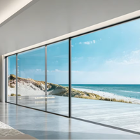 Ventanas Modernas de Aluminio para Villa, Ventanas Abatibles Resistentes al Viento, Ventanas de Vidrio Antioxidantes Personalizadas