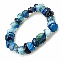 Nouveauté Bracelet élastique réglable en pierres précieuses naturelles faites à la main Bracelet en cristal de cornaline d'irrégularité personnalisé