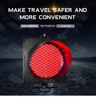Pemasok Lampu Lalu Lintas Dia.400mm(16inci) Lampu Lalu Lintas LED Bola Merah dengan Lensa Jaring Laba-laba