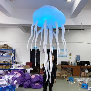  Balão água-viva inflável para parada, iluminação externa, maçaneta do mar, animal para desempenho de palco