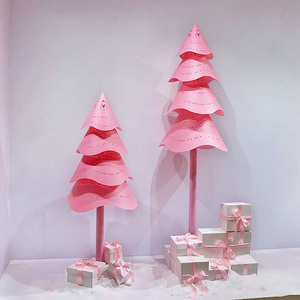 Cây giáng sinh hiện đại và đạo cụ hiển thị quà tặng cho cửa sổ cửa hàng cho mùa giáng sinh - Product Image 2