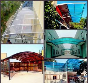 10mm anti-rayures clair écologique Makrolon Polycarbonate enduit UV lucarne feuilles Design moderne NOVI <span class=keywords><strong>marque</strong></span> hôtel en plein air - Product Image 2