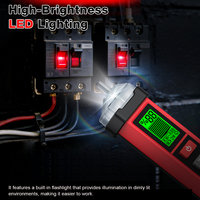 Détecteur de tension NCV haute précision Habotest HT102B avec alarme sonore et lumineuse, avertisseur sonore, rétroéclairage rouge et vert, lampe torche automatique, IP65, CE