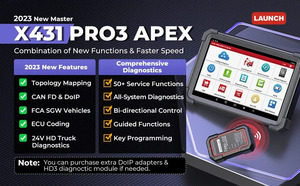 เครื่องมือสแกนระบบ X431 All System ปี 2024 รองรับการเขียนโค้ดออนไลน์ โทโพโลยี CAN FD และ DoIP บริการ 37+ รายการ X431 PRO3 X431 PRO3 20 - Product Image 2