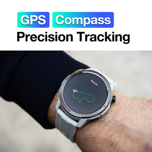 Agm Đồng hồ W1 1.43 AMOLED Smartwatch 5ATM IP68 không thấm nước GPS thể thao ngoài trời thể dục Tracker BT cuộc gọi màu đen không thấm nước thông minh đồng hồ - Product Image 3