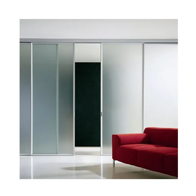 Во французском стиле алюминиевые стеклянные перегородки с раздвижной дверью