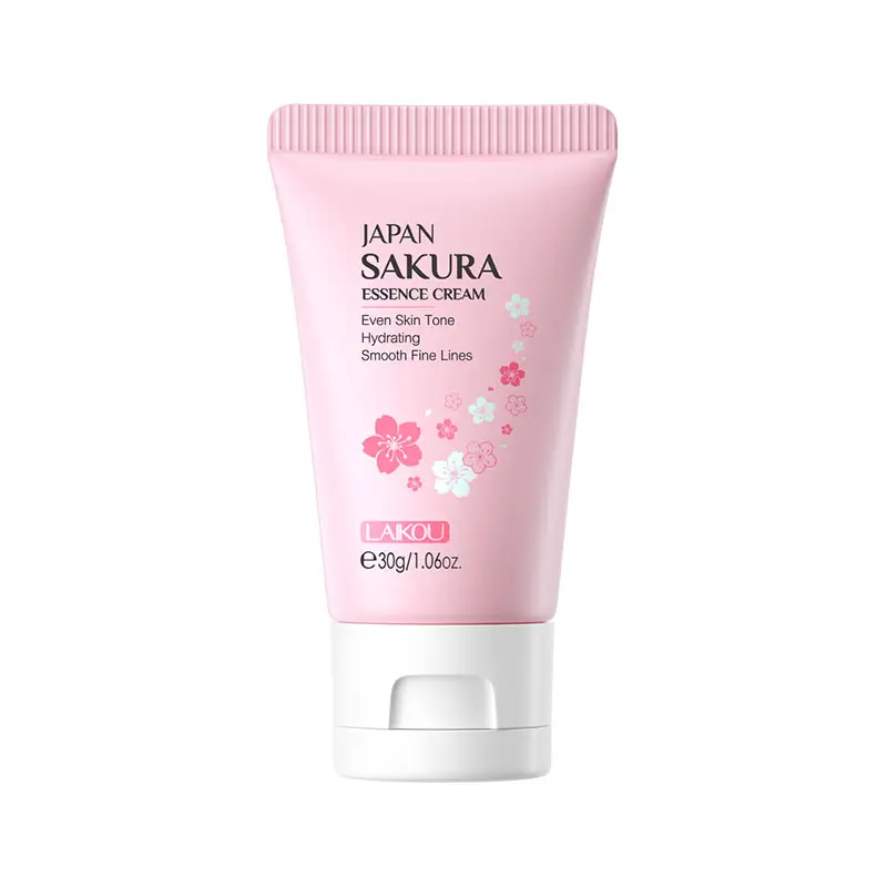 LAIKOU krim wajah Sakura Jepang, krim & Losion Pencerah Pelembab 30g untuk wajah