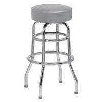 Tabouret de bar pivotant à double anneau chromé avec logo personnalisé, vente en gros d'usine, tabouret de magasin