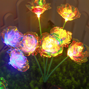 Creative Batch Display Moderno LED Notte Farfalla Rosa Alimentato a Batteria Stampo Simulazione Bouquet Decorazione dell'atmosfera Lampada da Prato - Product Image 1