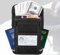 Portefeuille de voyage tendance avec fermeture éclair anti-RFID, portable, unisexe, pour garder les documents en sécurité