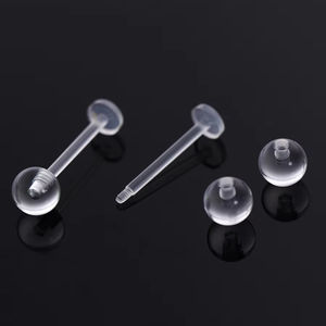 Gran oferta transparente hueso del oído uñas labio nariz acrílico Labret <span class=keywords><strong>Piercing</strong></span> hilo externo labio Stud pendientes oreja cartílago cuerpo joyería - Product Image 1