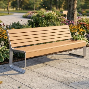 Panchina Urbana <span class=keywords><strong>in</strong></span> Plastica Riciclata e <span class=keywords><strong>Legno</strong></span> <span class=keywords><strong>con</strong></span> Struttura <span class=keywords><strong>in</strong></span> Metallo e Doghe <span class=keywords><strong>in</strong></span> <span class=keywords><strong>Legno</strong></span> per Arredo Urbano e Parchi - Product Image 3