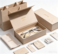 Boîte cadeau magnétique de luxe personnalisée avec tiroir coulissant, estampage à chaud et gaufrage, emballage en papier sur mesure pour ensemble de lunettes et de parfums