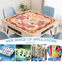 Tapis de Mahjong Créatif en Néoprène, Tapis de Mahjong Américain Floral, Nappe de Luxe Personnalisable avec Logo pour la Décoration Intérieure (Fabrication en Usine)