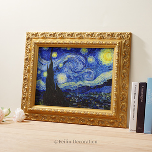 Tableau mural floral Shabby Chic avec paysage européen, impressions sur toile encadrées en bois, design <span class=keywords><strong>rustique</strong></span> du milieu du siècle pour la décoration intérieure et les mariages - Product Image 2
