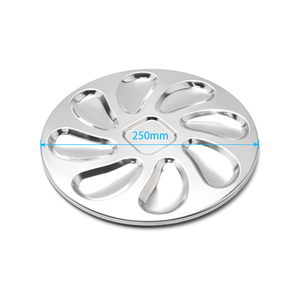 Assiettes à huîtres en acier inoxydable de haute qualité de 25 CM (9.8 pouces) et <span class=keywords><strong>plateau</strong></span> de service <span class=keywords><strong>Plateau</strong></span> en forme de coquille pour griller avec 8 fentes - Product Image 2
