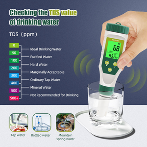 Stylo testeur de qualité de l'<span class=keywords><strong>eau</strong></span> 5-en-1, mètre <span class=keywords><strong>PH</strong></span>/TDS/EC/SALT/TEMP pour l'<span class=keywords><strong>eau</strong></span> potable, l'aquarium, l'hydroponie, la piscine, le laboratoire - Product Image 6