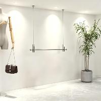 Support de présentation mural en acier inoxydable personnalisé, hauteur réglable, protection contre la corrosion, support de présentation monté au plafond pour l'affichage
