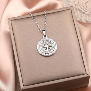 Best-seller Hommes Voyage Voile Pendentif Collier Double Couche Chaîne Hip-Hop Style Populaire Boussole Conception Mode Transfrontalière - Product Image 2