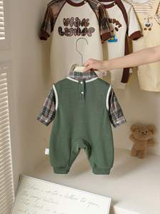 Autunno nuova tuta bambino bel stile coreano due pezzi <span class=keywords><strong>bretelle</strong></span> tuta Casual ODM Baby Baby tuta autunno Baby abbigliamento - Product Image 4