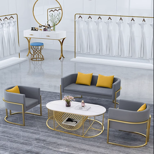 Sofá de tela nórdico, de estilo minimalista y contemporáneo, para tienda de ropa, barbería familiar pequeña, estudio de bodas, sofá pequeño - Product Image 6