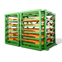 Étagère de rangement en acier anti-rouille avec revêtement en poudre, à 6 niveaux, à manivelle, pour tôles, de marque Herochu