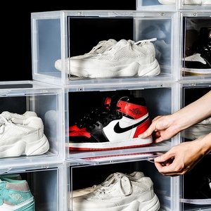 Scatola Porta <span class=keywords><strong>Scarpe</strong></span> Trasparente con Apertura Frontale, Contenitore in Acrilico Magnetico Impilabile per Sneaker, Personalizzabile - Product Image 3